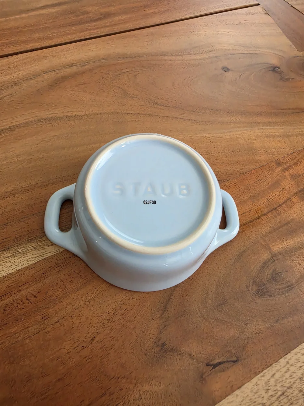 Staub Light Blue Ceramic Mini Cocotte with Lid - NIB
